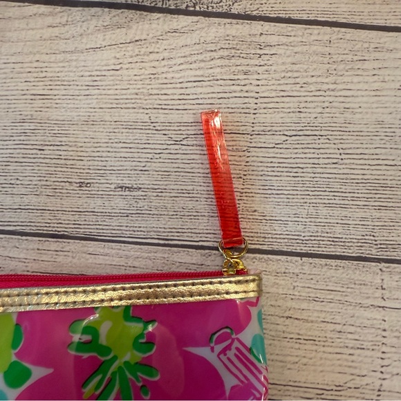 Lilly Pulitzer Vibrant Pink and Green Floral Pouch - Picture 3 of 5